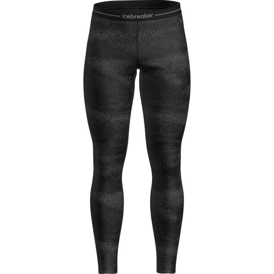 Icebreaker Men's Merino 260 Tech Vertex Thermal Leggings Chillwave - Black/Obsidian